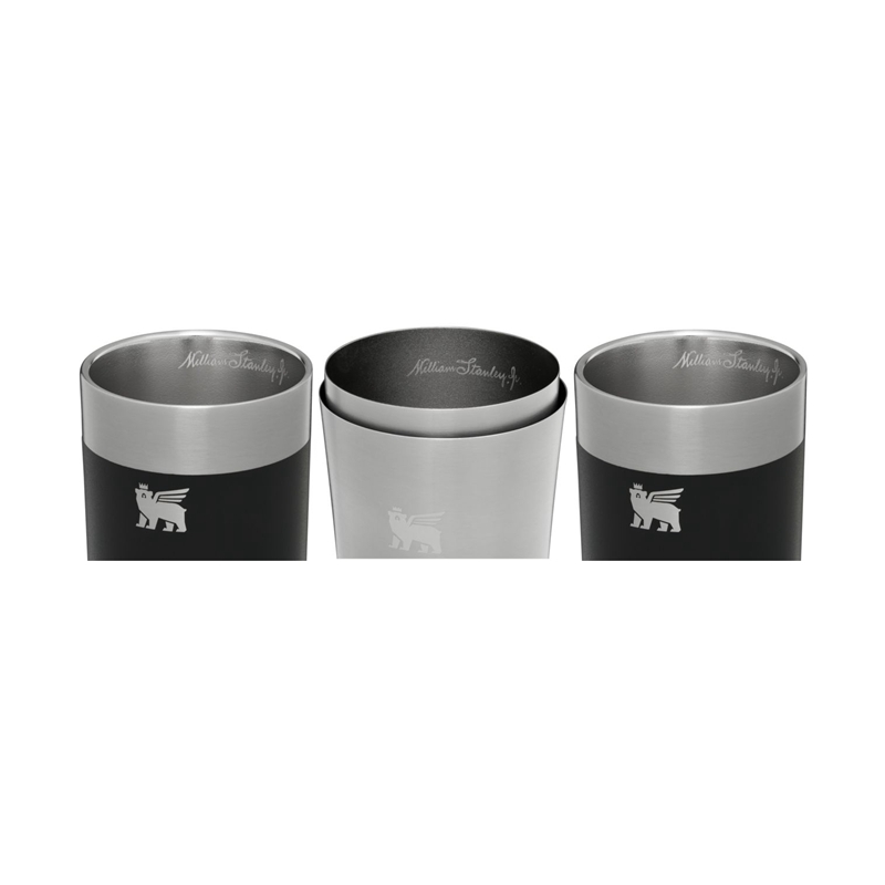 Stanley Lifted Spirits Prismatic™ Highball Glass + Craft Cocktail Shaker Set 12 OZ Noir | 0287-ZEGYV